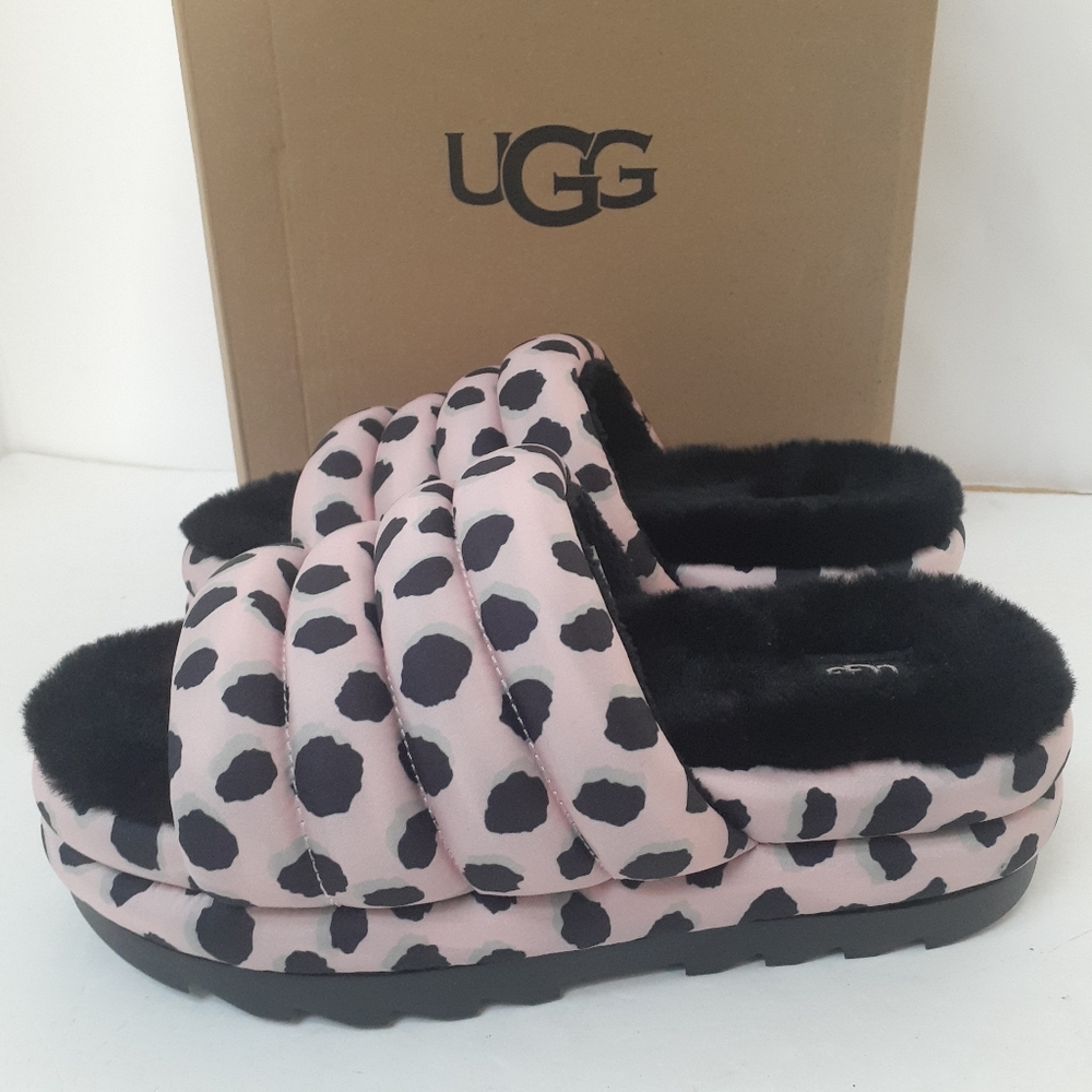 UGG Maxi Slide Cheetah Print Sz 9